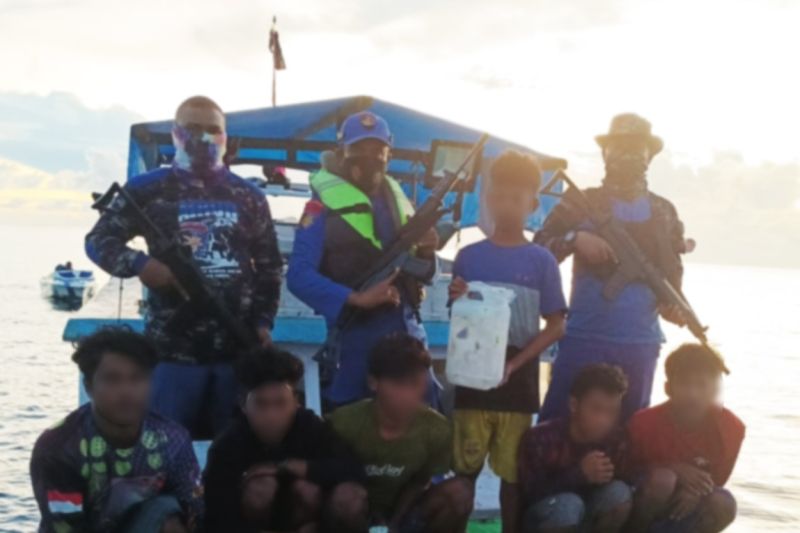 Polda Malut tangkap tujuh ABK pencari ikan gunakan bom