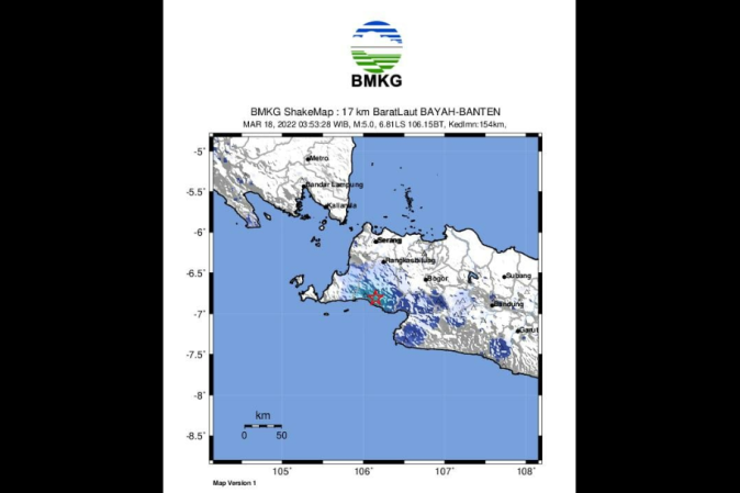 Gempa Banten dengan magnetudo 5,1 dirasakan hingga Sukabumi